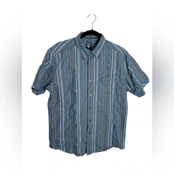 Kuhl SunCel Shirt Mens Metal Button Front Cotton Tencel Blend Outdoors Size M - Picture 1 of 5